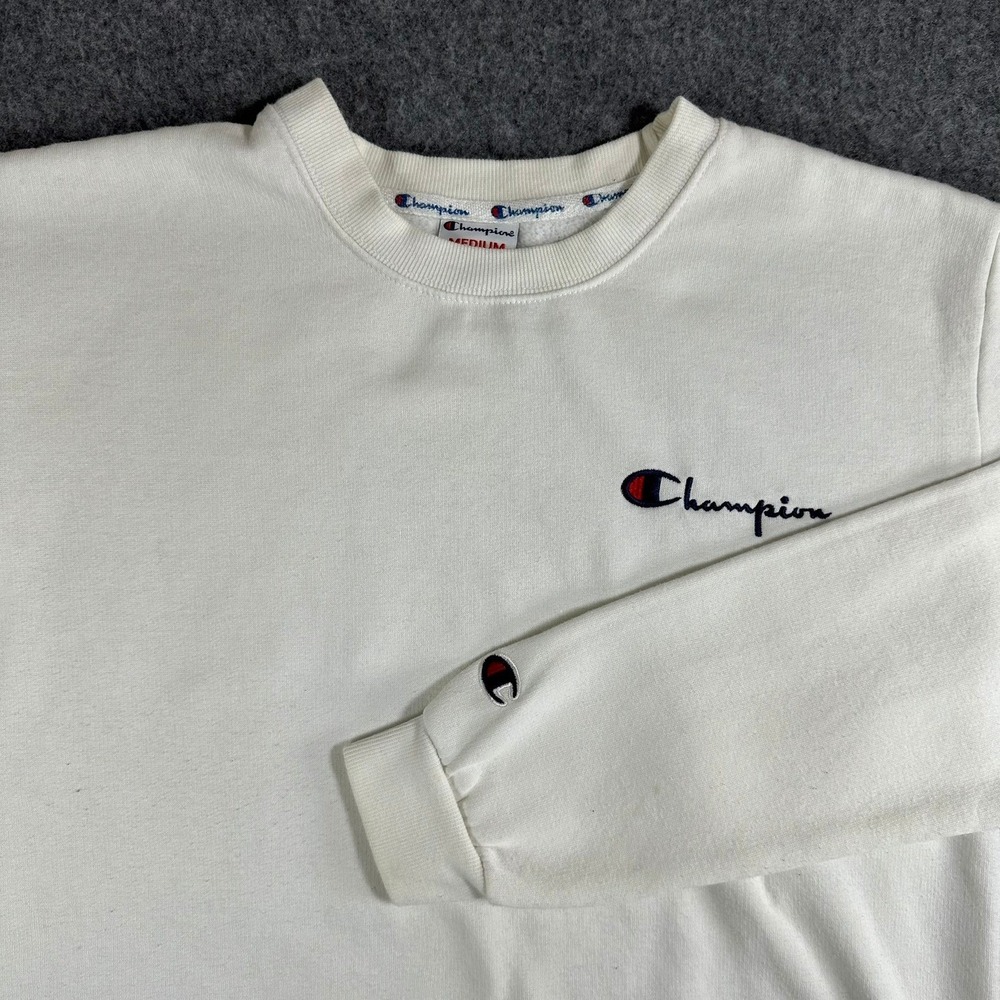 Champion Authentic Athletic Apparel Crewneck Sweatshirt White Japan Medium